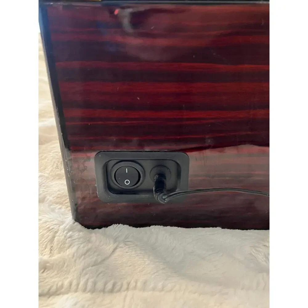 Automatic Watch Winder Box Double 2 Slot Display Storage Luxury Rototion Wooden